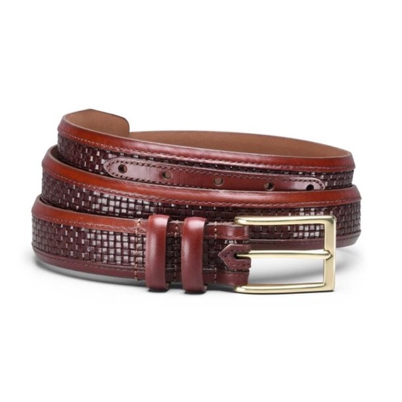 Allen Edmonds Other - Allen Edmonds Woven Inlay Men’s belt Chili SZ 44